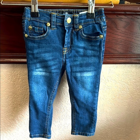 7 For All Mankind Stylish Blue Denim Jeans for Baby Size 18 Months Casual Pants - Picture 1 of 3